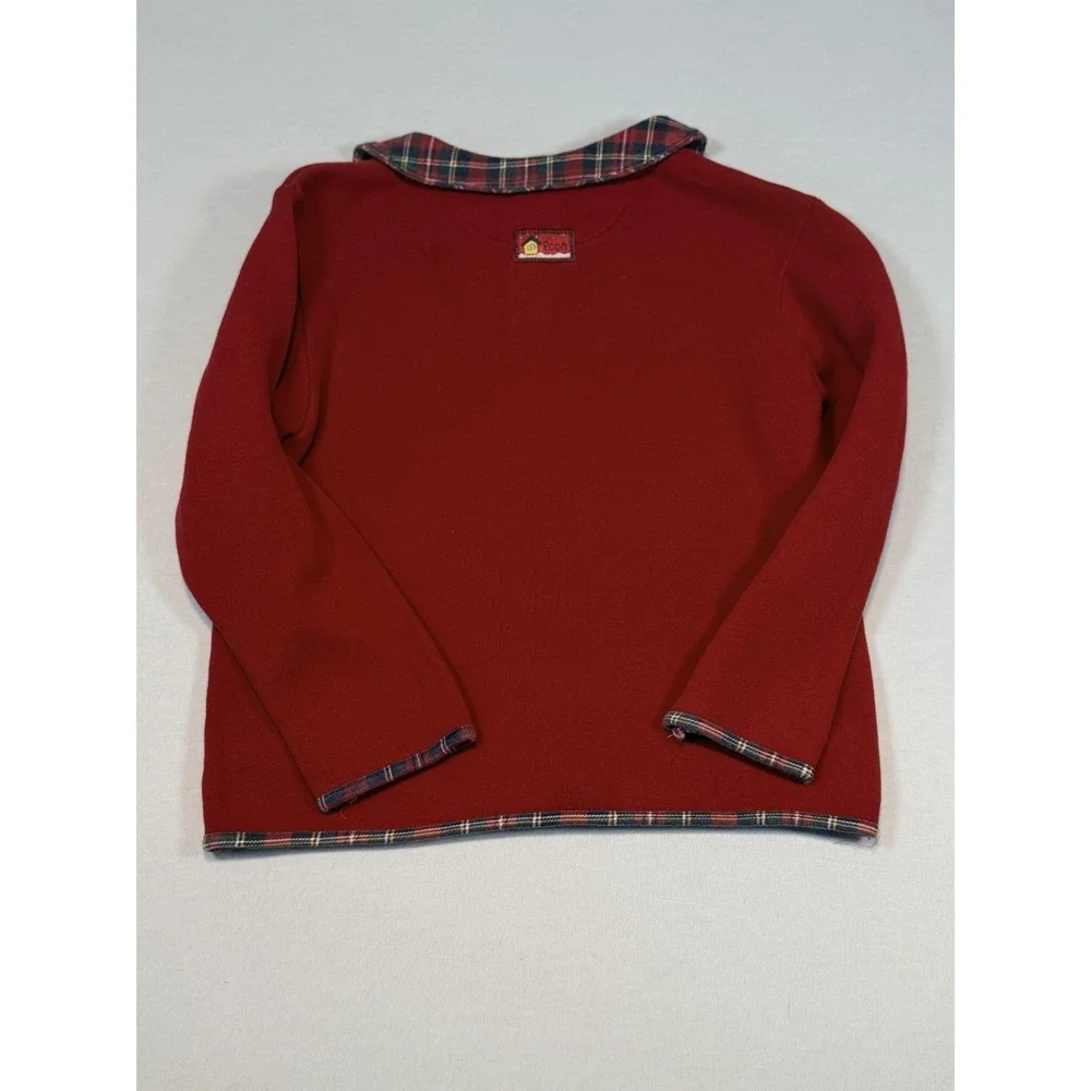 The Disney Store Polo Shirt Kids 7-8 Red Winnie The Pooh Piglet Plaid Collar